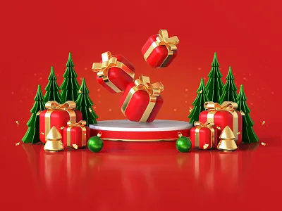 Christmas Concept 3d Illustration merry christmas