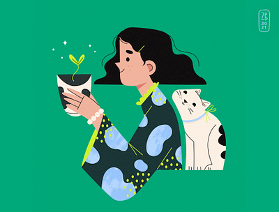 dtiys anagaman cat dtiys girl green love plant