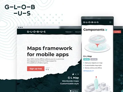 Globus | Website and Identity analytic brand identity branding customized offline maps design framework identity logo maps mobile apps offline maps responsive web design right ui ux uxui web website