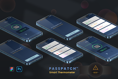 Passpatch ble bluetooth branding design illustration ios app iot logo mobile app ui