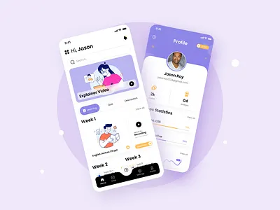 Learning App adobe xd figma learning app mobile app study ui ux