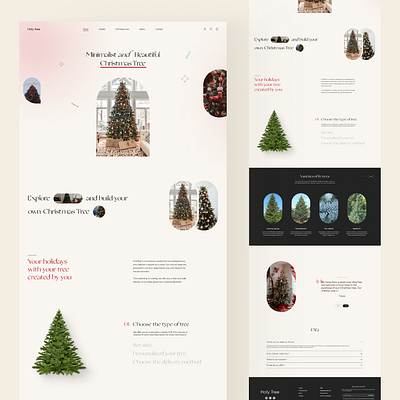 Christmas Tree Shop - Landing Page christmas clean design holidays landing landing page minimal tree ui ux