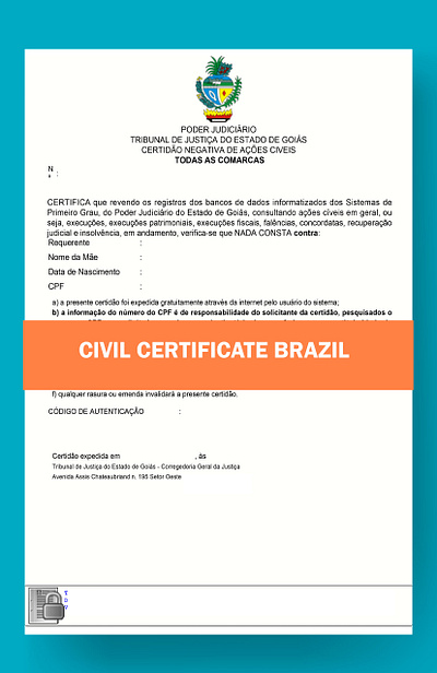 Civil certificate Template Brazil brazilian civil certificate civil certificate brazil