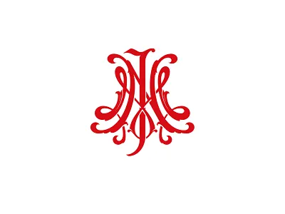 MNJ monogram hand lettering monogram schmetzer typography vector wedding