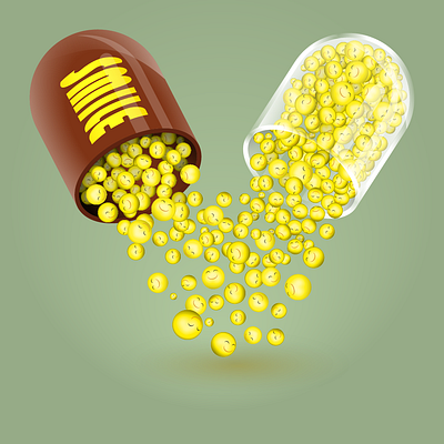 S.M.I.L.E. adobe illustrator capsule good mood graphic design medicinal product medicine smile ф