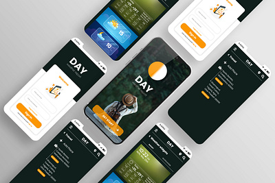 UI&UX Designe Weather report app app design logo ui ux