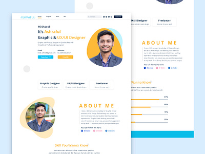 Minimal Portfolio Web Template branding cv homepage landing page portfolio template ui uiux webpage