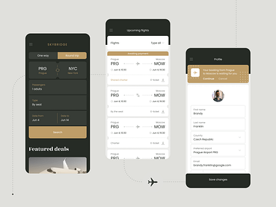 Charter flights rental app airplane app booking flight mentalstack mobile app plane premium private schedule travel trip ui ux vip