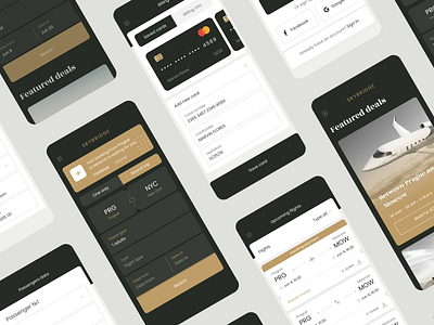 Charter flights rental app airplane app booking flight mentalstack mobile app plane premium private schedule travel trip ui ux vip