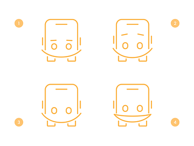 Happy Bus Icon app design icon icons mobile ui