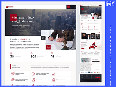 Mikulski / kancelaria / webdesign branding design graphic design icons kancelaria layout logo prawo reddesign ui uiux web webdesign