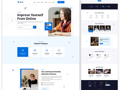 Educit –Online Education Figma Template designerforux graphic design illustration landing page design tem template design unbounce landing page university web design