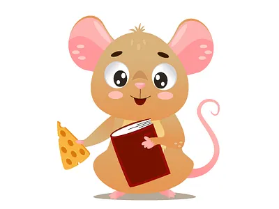 Cute mouse character with cheese adobe illustrator animal character animal set branding character design cheese christmas set cute animal cute mouse cute set design graphic design hire me illustration mouse character nft design print typography vector vector set