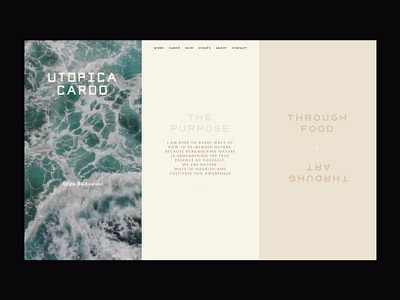 Cardo Utopica home page branding design typography webdesign