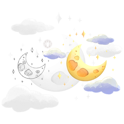 Moon - icon design art design icon design illustration logo procreate raster illustration ui