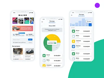 Major for customers app auto automotive design major market ui ux