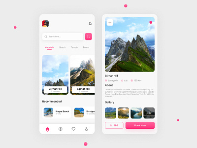 Travel App UI figma ui