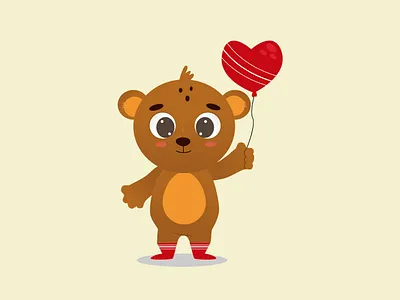 Cute bear character with balloon adobe illustrator balloon bear character beat character branding character design character set children illustration christmas bear christmas illustration cute bear cute set design graphic design illustration logo typography ui ux vector