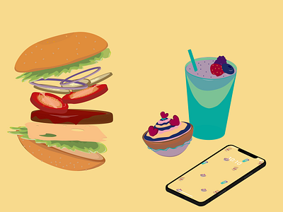 snack time 3d design graphic design illustration vector
