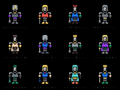 Loot Character (for Adventurers) 8bit character crypto design generator icon illustration loot loot character nft pixel art vector