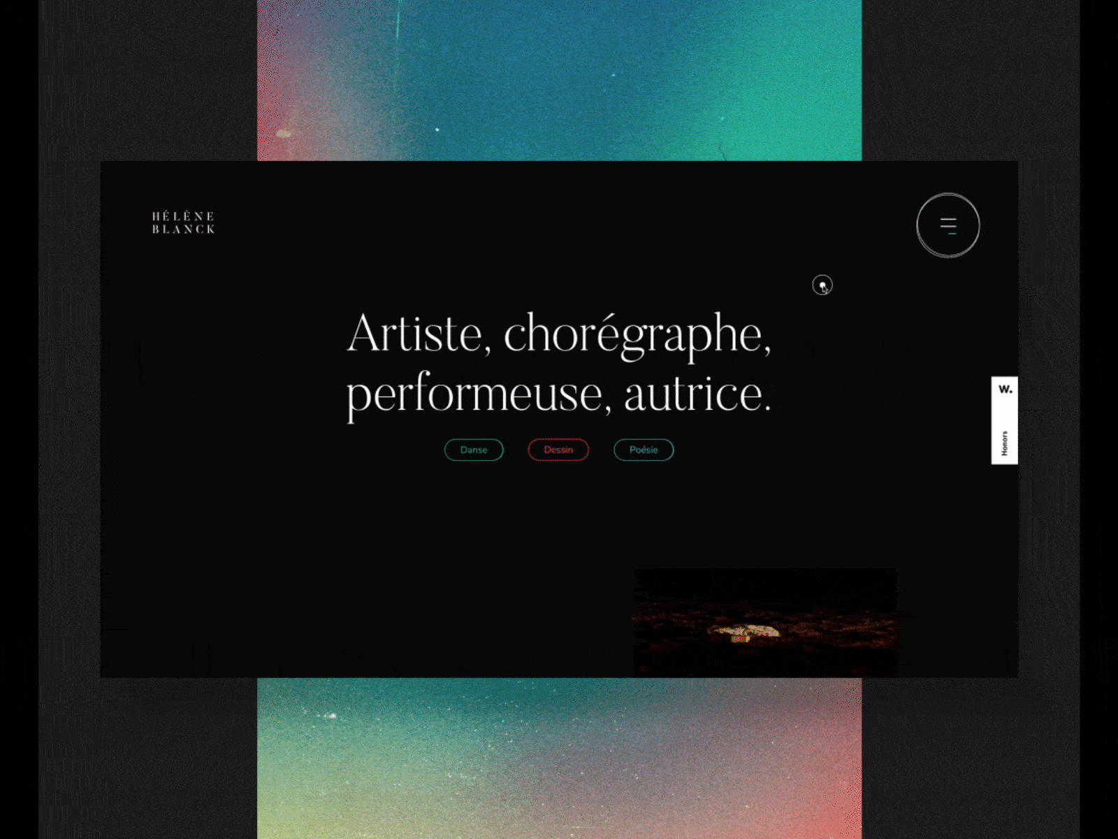 Hélène Blanck — Portfolio art black black and white book branding dark dark mode design logo portfolio site typography ui ux vector web web design webgl website white