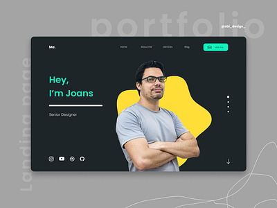 Portfolio Design branding dark design figma portfolio ui ux vector webdesign