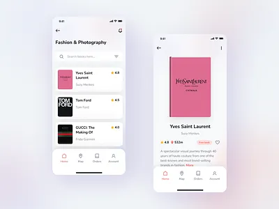 Book app concept / "Rent or Swap" app apple application book list book rent book swap concept design ios ui ux