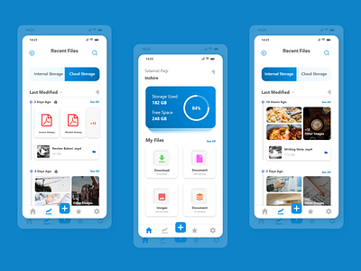 Storage Management App app branding design mobile app typography ui ux