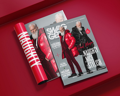 SWAGGER MAGAZINE - THE NAUGHTY THE NICE AND THE STYLISH annual book christmas cover design fashion fashion santa holiday layout magazine paul mason publication santa swagger swagger magazine zine