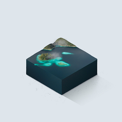 LandSlice_05 3d app cleandesign design digital land diorama graphic design ios landslice minimal minimal land nft ui