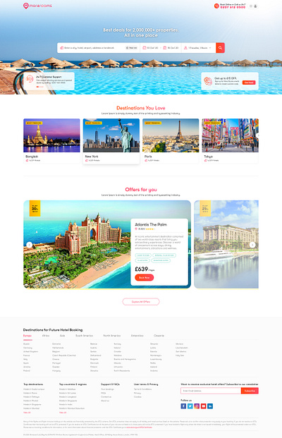 Flight and Hotel booking graphic design logo ui
