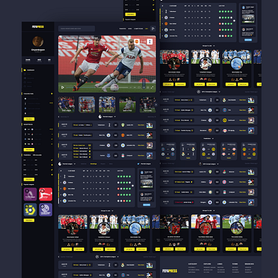 Sports Stats Website User Interface design app brand design branding design designer designs football graphic design interface logo stats ui ui design userinterface web webdesign webpage webpagedesign website webui