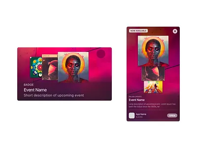 App Store In-App Events Template app apple branding connect design event flat icon illustration ios iphone logo sketch store ui update vector