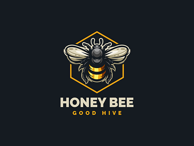 honey bee bee brand character design e sport esport hive honey logo mascot sport