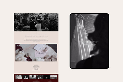 Luca Zarik Films Squarespace Website black and white blush branding design event design minimalist squarespace squarespace website typography ui web design website website design wedding wedding and events wedding dress wedding website