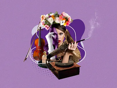 The Vintage Woman collage collageart design graphic design illustration kolaż kolażcyfrowy sztuka vintage woman