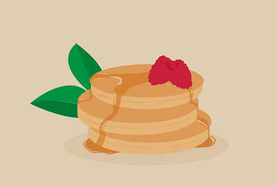 Pancakes design illustration illustration for cafe pancakes vector