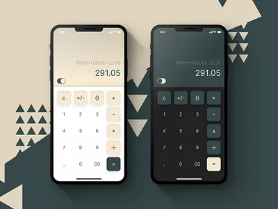 Classic Calculator UI (Light/Dark) app dailyui dark mode design figma light mode mobile mobile design ui uiux user experience user interface webdesign