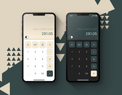 Classic Calculator UI (Light/Dark) app dailyui dark mode design figma light mode mobile mobile design ui uiux user experience user interface webdesign