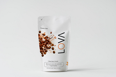 Lova Coffee Powder Pouch Design ampersandwitch coffee cover design dribbble europe graphic design landor london mock up package template pentagram photoshop product pouch sweden uk