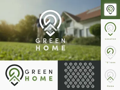 Green Home Logo Design branding home icon icon app logo logo design pattern real state