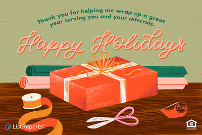 Happy Holidays hand lettering illustration lettering typography