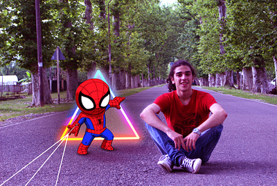 Me & Spidey graphic design photoshop