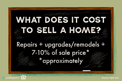 What does it cost to sell a home? chalk chalkboard cost illustration math school student teacher