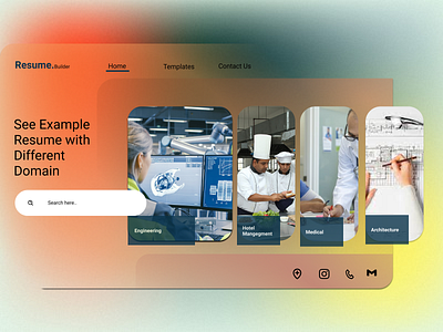 Resume Builder design ui ux