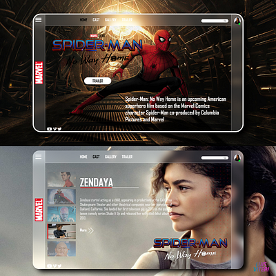 Spiderman No Way Home Web Design adobexd design marvel spiderman ui ux webdesign
