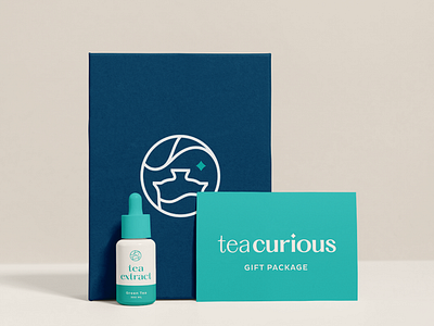 Tea Curious - Friendly Tea Education Brand blue brand brand identity drink education gaiwan icon identity logo logomark mark small business taiwan tea tea cup tea leaf tea loog tea pot teal water