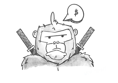 Wen Moon? amc ape character concept gme kickn rocks minneapolis sticker stock market stocks stonks sword