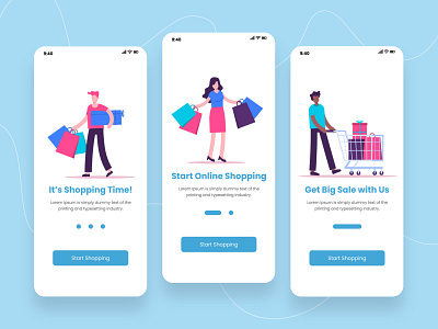 Shopping App Splash Screen app branding design graphic design icon illustration logo mobile app typography ui ux vector