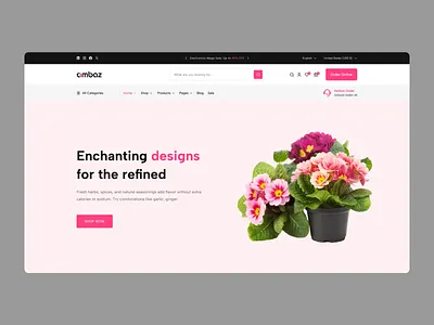 Ambaz Flower Store – Elegant Shopify Theme for Florists & Online custom shopify theme e commerce theme ecommerce floral business florist website flower delivery website flower store high performance design landing page design minimalist ui mobile friendly modern ui product page design responsive design shopify development shopify theme uiux design user experience web design web development